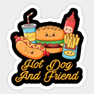 Hot Dog And Friend Sticker